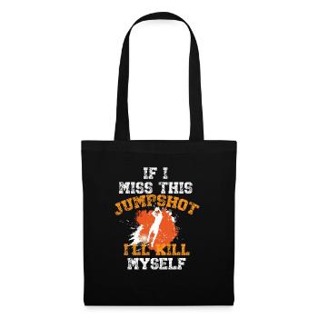 Basketball Spruch Motiv I Basketballer - Stoffbeutel - Schwarz - Vorne