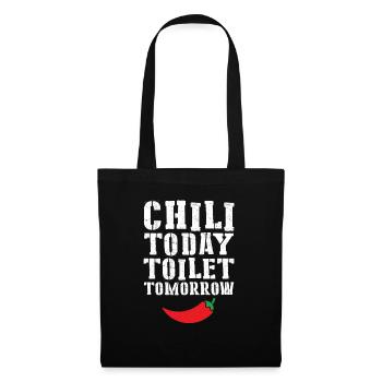 Hot Spicy Food Red Pepper Funny Chili Today Toilet - Tote Bag - black - Front