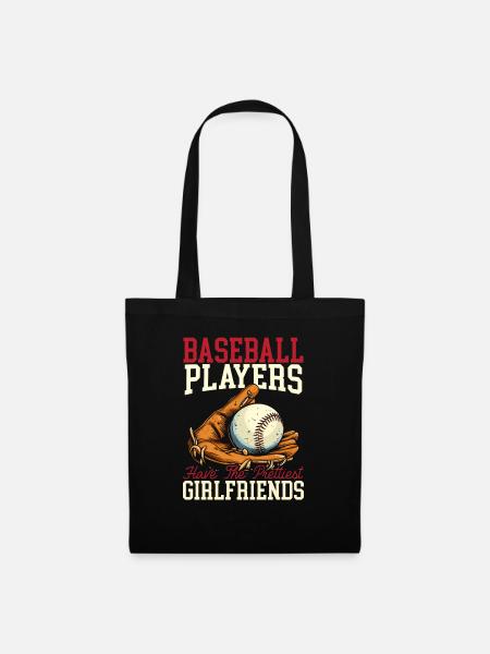 Baseball-Freundin Sportliebhaber Baseball-Fan - Stoffbeutel - Schwarz