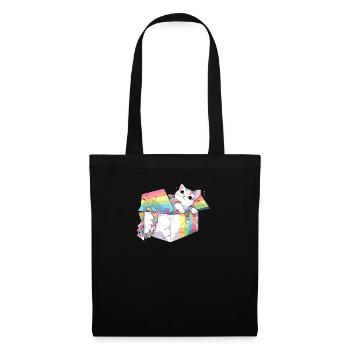 Pet Lover LGBT Lesbian Gay Cat Pride Rainbow Pun - Tote Bag - black - Front