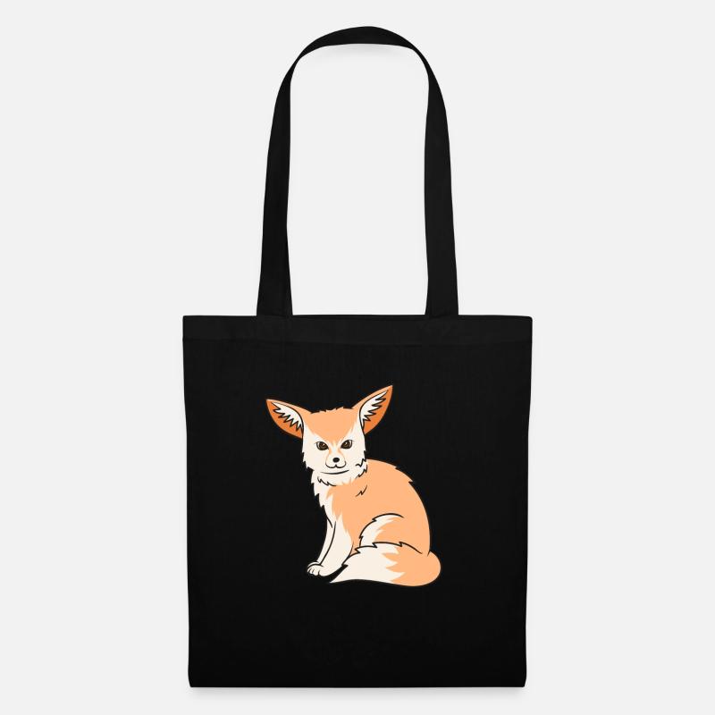 Fennek Fuchs Fennec Fox Wüstenfuchs - Stoffbeutel - Schwarz