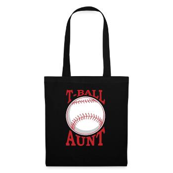 T-Ball Tante Baseballspieler - Stoffbeutel - Schwarz - Vorne