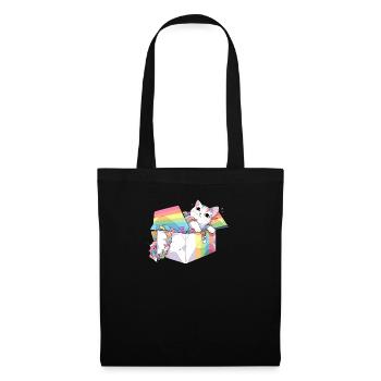 Cool Pet Lover Regenbogenkatze LGBT Transgender Humor - Stoffbeutel - Schwarz - Vorne