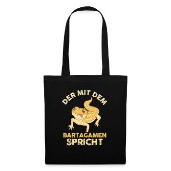 Reptilien Bartagame Bartagamen - Stoffbeutel - Schwarz - Vorne