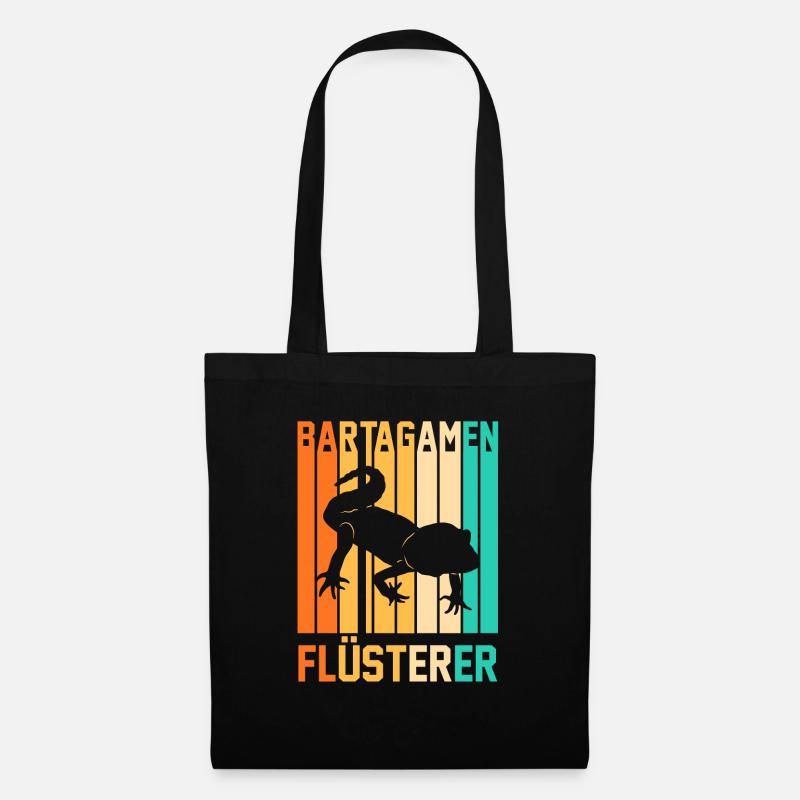 Reptilien Bartagame Bartagamen - Stoffbeutel - Schwarz
