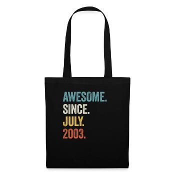 20 Years Old Awesome Since July 2003 20th Birthday - Tote Bag - black - Front