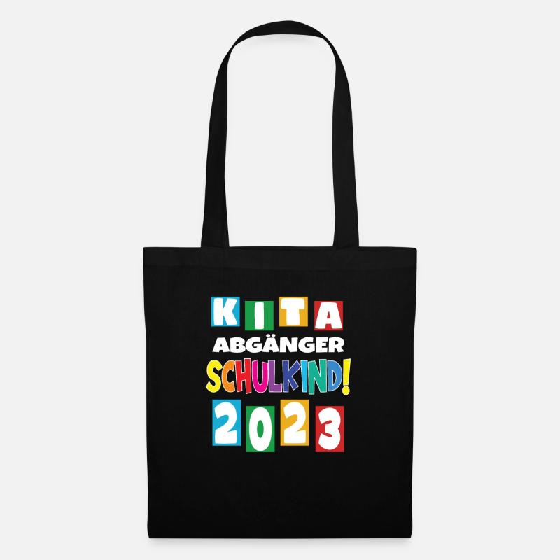 Schulkind 2023 Einschulung 2023 Schulanfang - Stoffbeutel - Schwarz