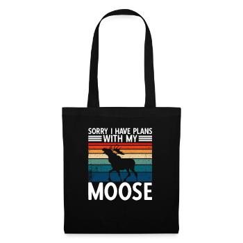 Sorry I Have Plans With My Moose - Tote Bag - black - Front
