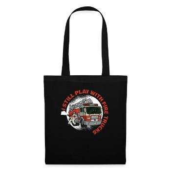 Toujours jouer Fire Trucks Fireman - Sac en tissu - noir - Devant