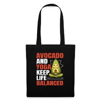 Avocado Yoga Master Avocado Fruit Meditate Guac - Tote Bag - black - Front