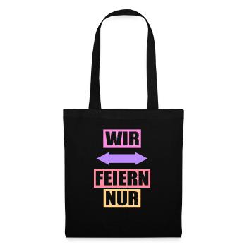 Junggesellenabschied Poltern Polterabend JGA - Stoffbeutel - Schwarz - Vorne