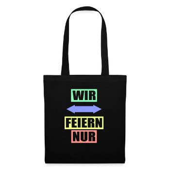Junggesellenabschied Poltern Polterabend JGA - Stoffbeutel - Schwarz - Vorne
