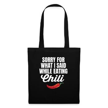 Désolé pour ce que j’ai dit en mangeant du Chili Red Peppe - Sac en tissu - noir - Devant