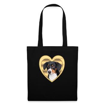 Entlebucher Mountain Dog - Dog Lovers Dogs Heart - Sac en tissu - noir - Devant