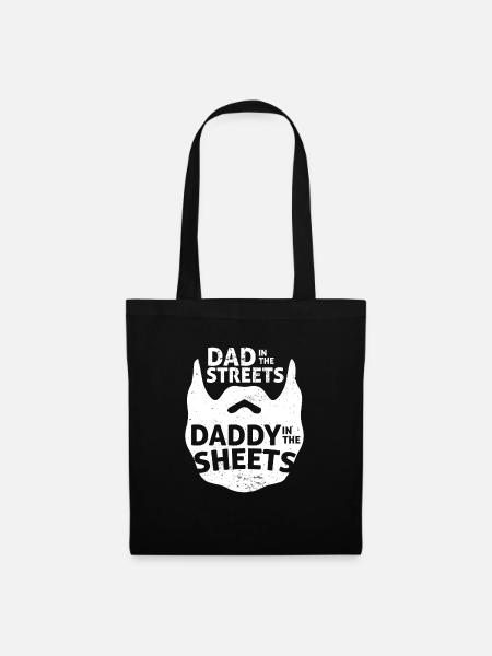 Funny Bearded Man Dad In The Streets Dad In The - Stoffbeutel - Schwarz