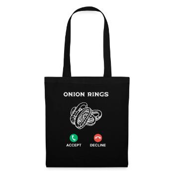 Onion rings - Funny Word Game Saying - Tote Bag - black - Front