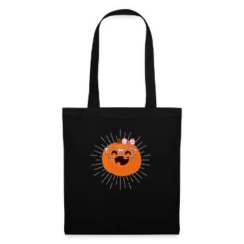Cute Pumpkin Face Leopard Glasses Halloween - Tote Bag - black - Front