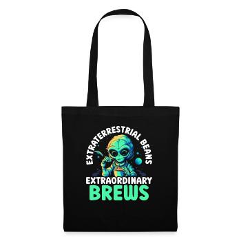 Alien Coffee Lover Caféine UFO Extraterrestre - Sac en tissu - noir - Devant