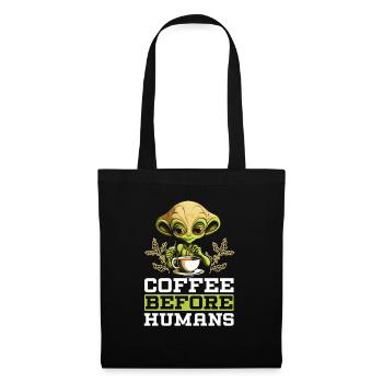 Alien Coffee Lover Caféine UFO Extraterrestre - Sac en tissu - noir - Devant