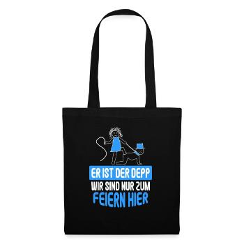 Junggesellenabschied Poltern Polterabend JGA - Stoffbeutel - Schwarz - Vorne