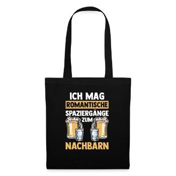 Einzug Umzug Nachbarn Bier Nachbar - Stoffbeutel - Schwarz - Vorne