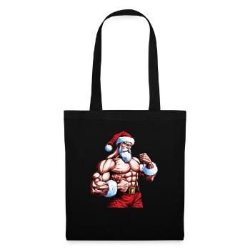 Santa's Fit Crew: Weihnachts-Bodybuilder für Fitnessstudio DE - Stoffbeutel - Schwarz - Vorne