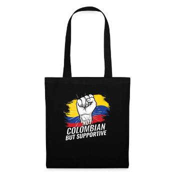 Pas colombien mais favorable au drapeau colombien - Sac en tissu - noir - Devant