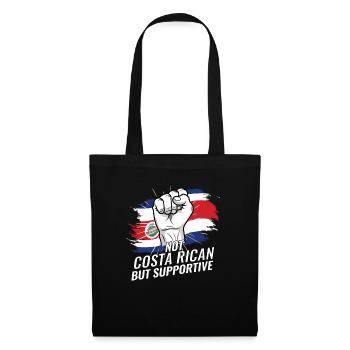 Not Costa Rican But Supportive Costa Rica Flag - Stoffbeutel - Schwarz - Vorne