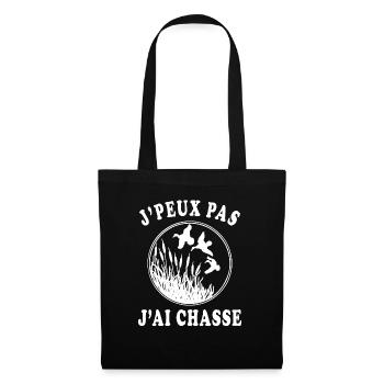 J'peux pas j'ai chasse - Sac en tissu - noir - Devant