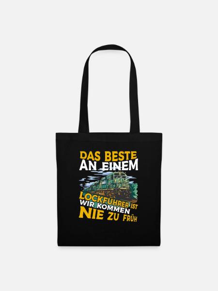 Lockführer Eisenbahn - Stoffbeutel - Schwarz