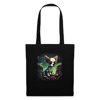 Chihuahua | Jeu Vidéo Amusant Gamer Comic Chien - Sac en tissu - noir - Devant
