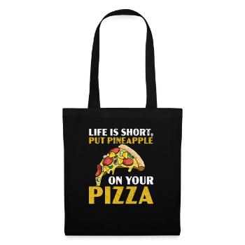 Pizza And Pineapple Tropical Fruit Pizza Eater - Tote Bag - black - Front