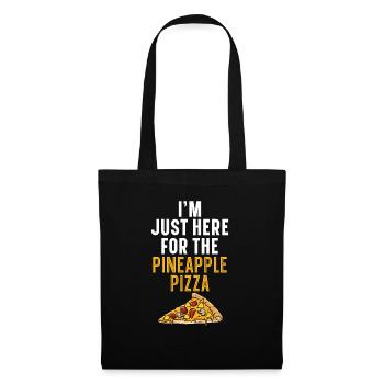 Pizza Und Ananas Tropische Früchte Pizzaesser - Stoffbeutel - Schwarz - Vorne