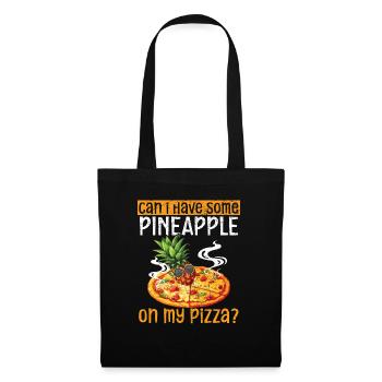 Pizza And Pineapple Tropical Fruit Pizza Eater - Tote Bag - black - Front