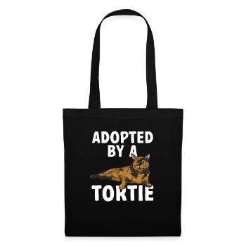 Schildpatt Katze Tortoiseshell Cat Tortie - Stoffbeutel - Schwarz - Vorne