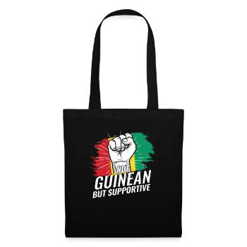 Pas guinéen mais un drapeau de la République de Guinée favorable - Sac en tissu - noir - Devant