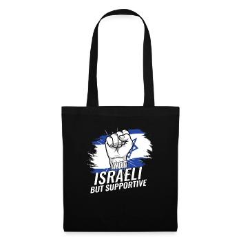 Not Israeli But Supportive Israel Flag Country - Tote Bag - black - Front