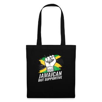 Pas jamaïcain mais favorable Jamaïque pays drapeau - Sac en tissu - noir - Devant