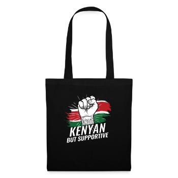Pas kenyan mais favorable Kenya Flag Country - Sac en tissu - noir - Devant