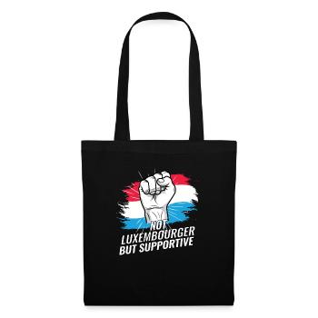 Pas luxembourgeois mais favorable au drapeau luxembourgeois - Sac en tissu - noir - Devant