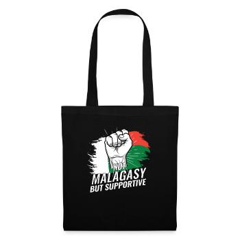 Pas malgache mais favorable au drapeau de Madagascar - Sac en tissu - noir - Devant