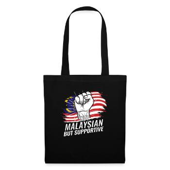 Pas malaisien mais favorable au drapeau malaisien - Sac en tissu - noir - Devant