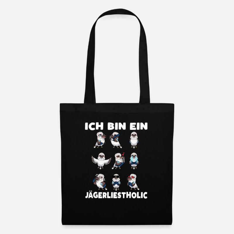 Lachender Hans Vogel Jägerliest Emoticon - Stoffbeutel - Schwarz