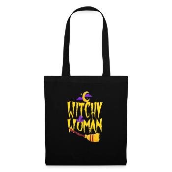 Witchy Woman Funny Halloween Witch Women Witches - Tote Bag - black - Front