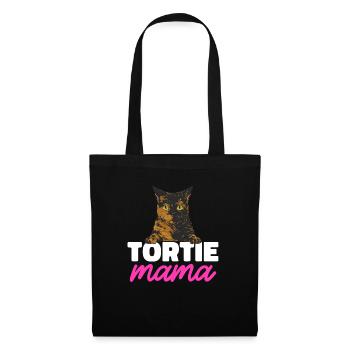 Schildpatt Katze Tortoiseshell Cat Tortie - Stoffbeutel - Schwarz - Vorne