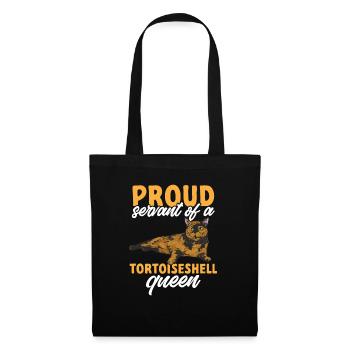 Schildpatt Katze Tortoiseshell Cat Tortie - Stoffbeutel - Schwarz - Vorne
