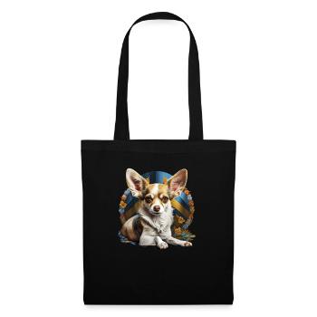 Chihuahua | Ukraine Peace & Love Flag Help Dog - Tote Bag - black - Front