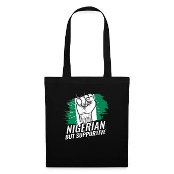Pas nigérian mais favorable Nigeria Flag Country - Sac en tissu - noir - Devant
