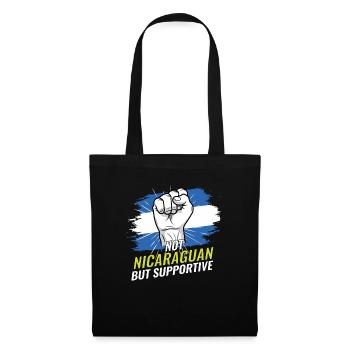 Pas nicaraguayen mais un drapeau du Nicaragua favorable - Sac en tissu - noir - Devant