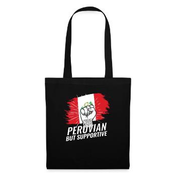 Pas péruvien mais favorable au Pérou - Sac en tissu - noir - Devant